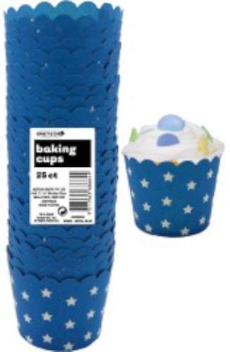 Baking Cups - Blue Stars - Click Image to Close